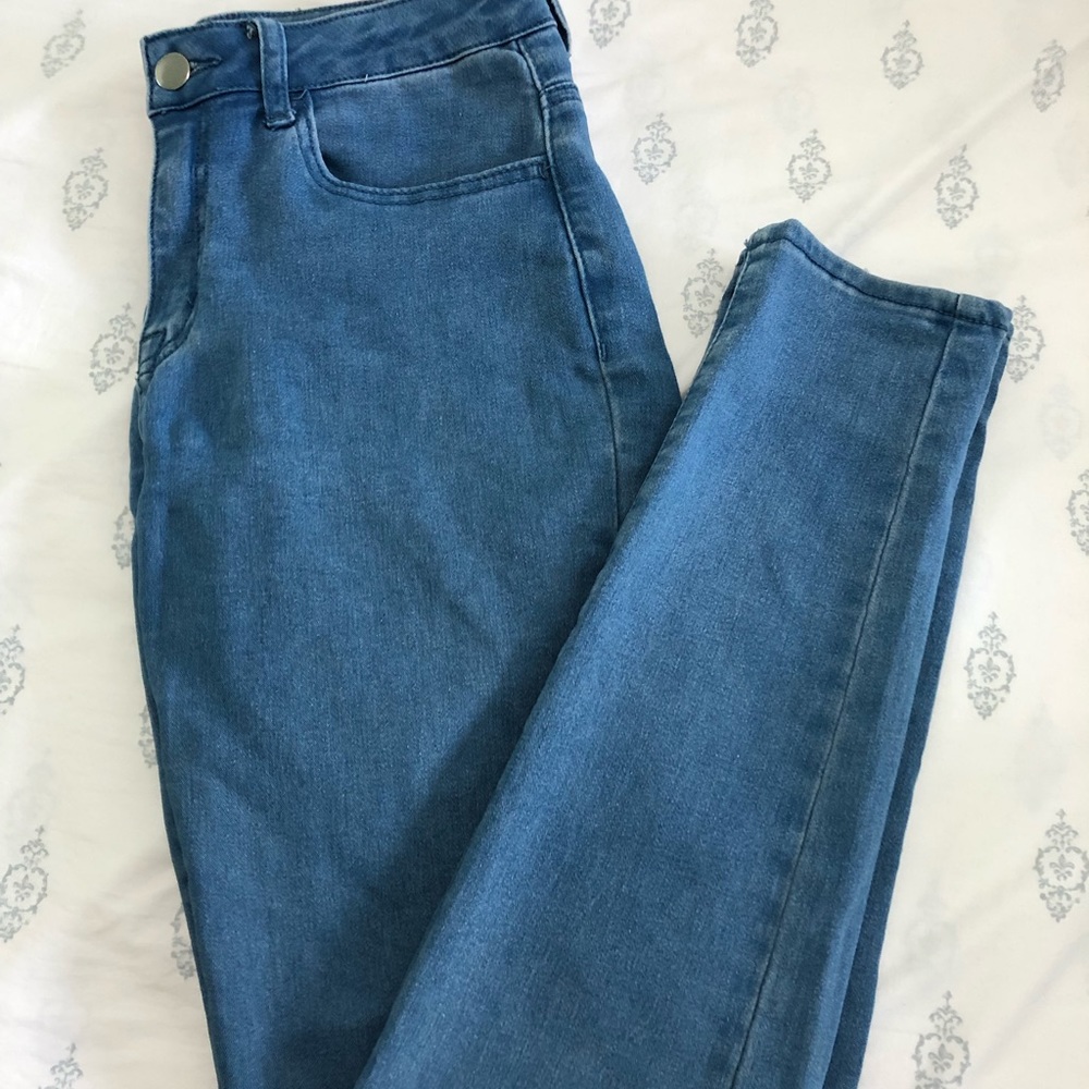 High rise denim